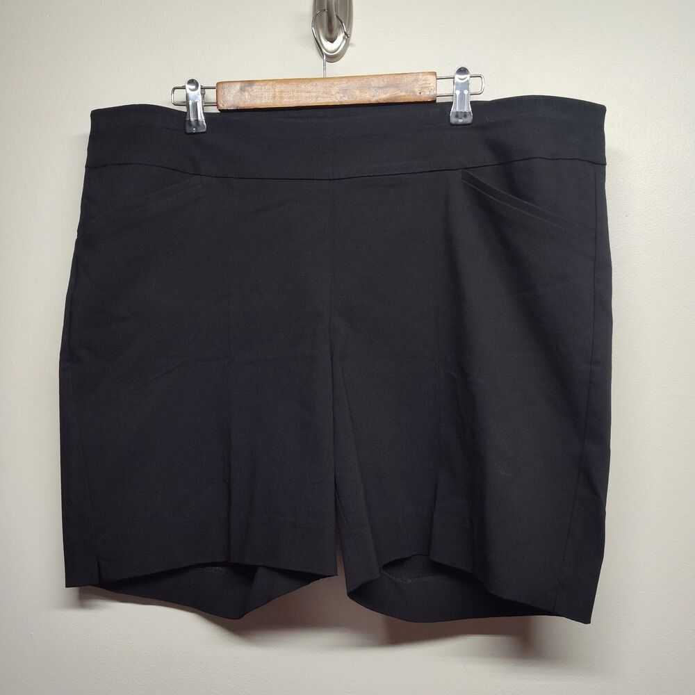 Chico's Perfect Stretch Bermuda Shorts Women 3.5 XL Black Stretch Summer Casual